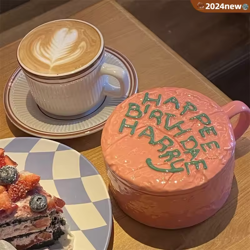 Hapee Birthdae Ceramic Cake Mug