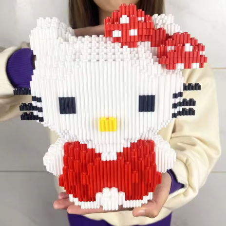 Kitty 3D Blocks Figure